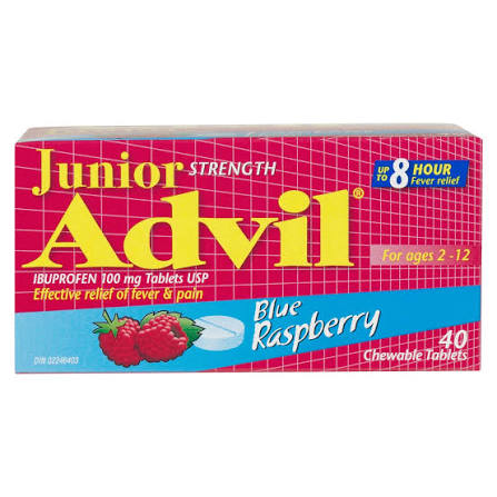 ADVIL JUNIOR BLUE RASPBERRY